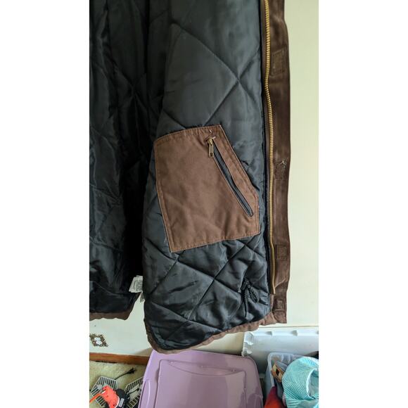 Berne Bark Canvas Insulated Shop Coat Mens 3XLT Workwear Utility Barn Coat Chore - Picture 6 of 11